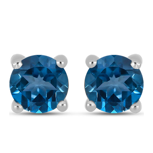 Pendientes de Plata con Topacio Azul Londres