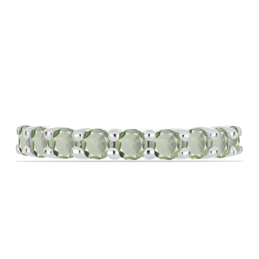 Anillo de Plata con Amatista Verde