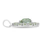 Colgante de Plata con Amatista Verde y Topacio Blanco