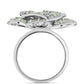 Anillo de Plata con Amatista Verde y Topacio Blanco