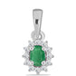 Conjunto de Plata con Rubí de Madagascar y Esmeralda de Brasil ( Colgante )