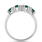 Anillo de Plata con Calcedonia Verde y Topacio Blanco