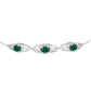 Pulsera de Plata con Ágata verde de Spruce Pine y Topacio Blanco
