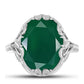 Anillo de Plata con Calcedonia Verde