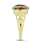 Anillo de Plata Bañada en Oro con Cuarzo Coñac