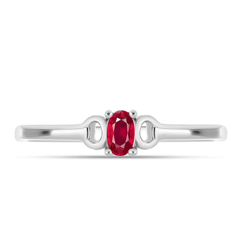 Anillo de Plata con Rubí de Madagascar