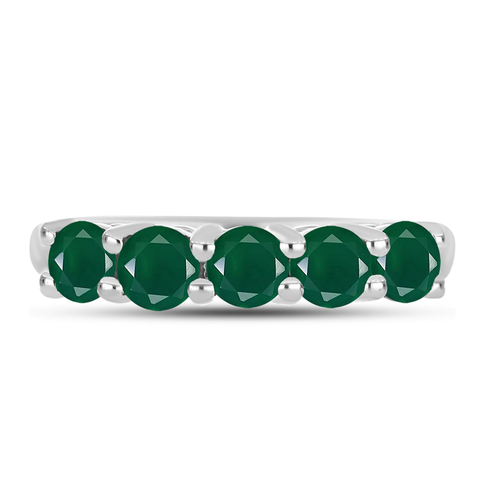 Anillo de Plata con Calcedonia Verde 1 