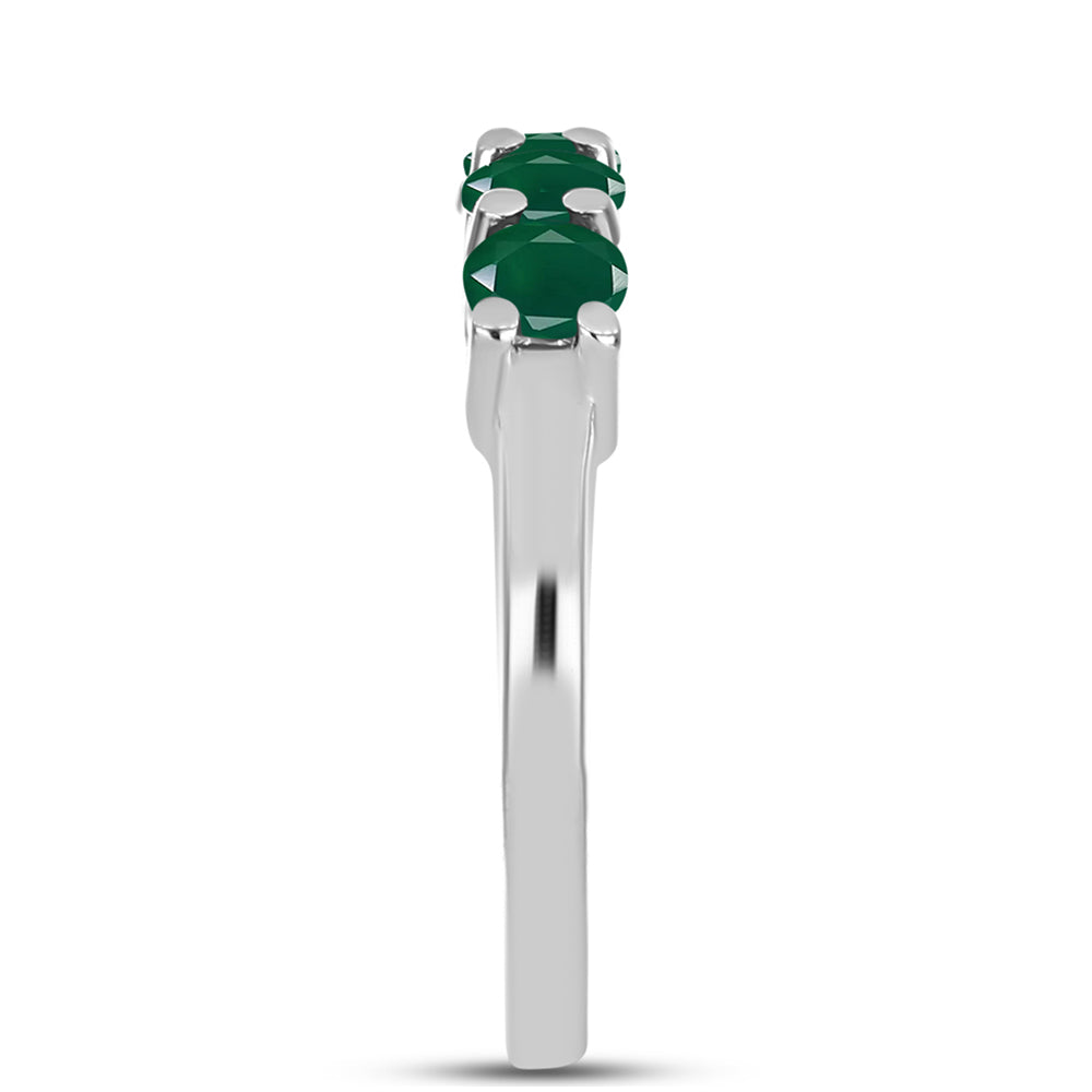 Anillo de Plata con Calcedonia Verde 4 