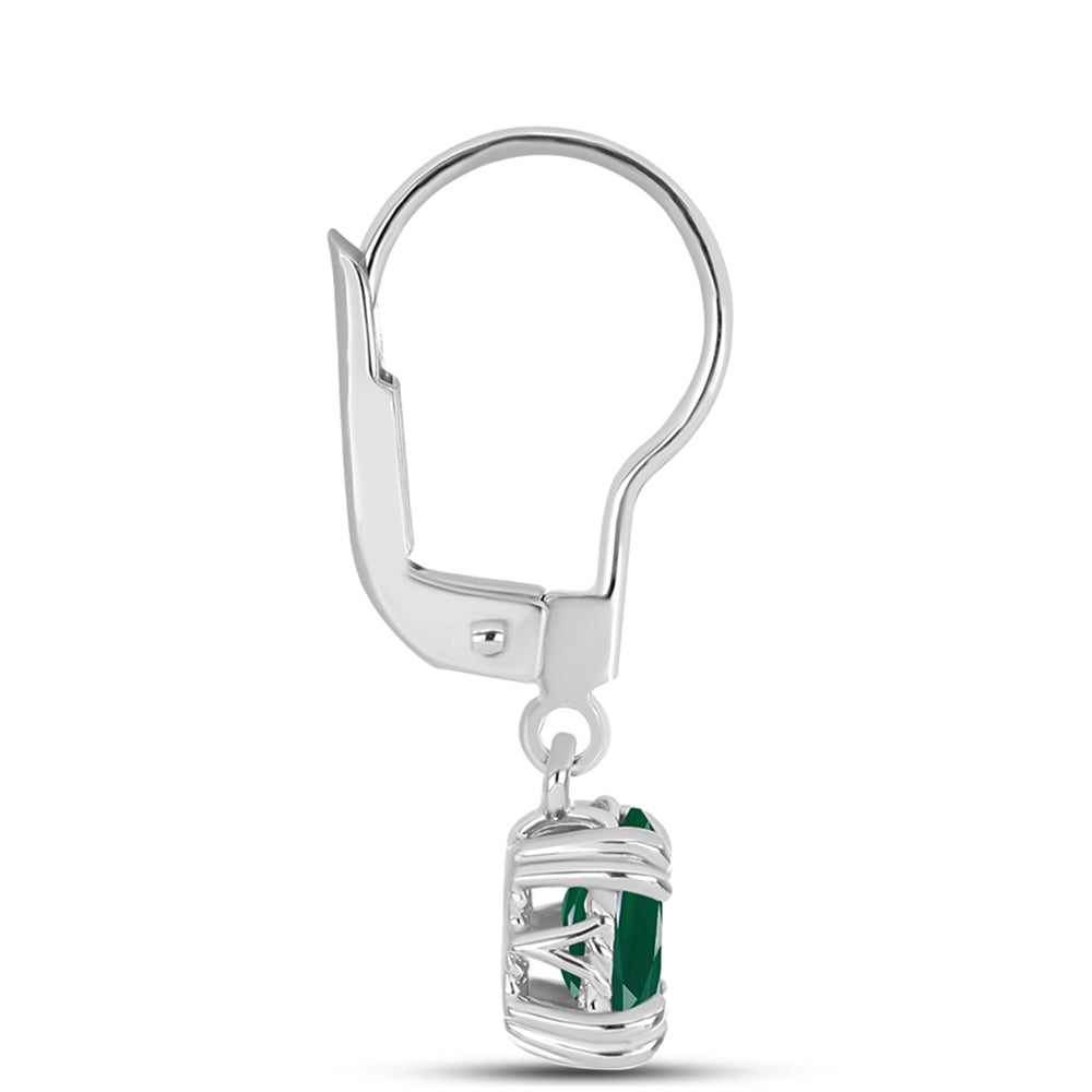 Pendientes de Plata con Calcedonia Verde 2 