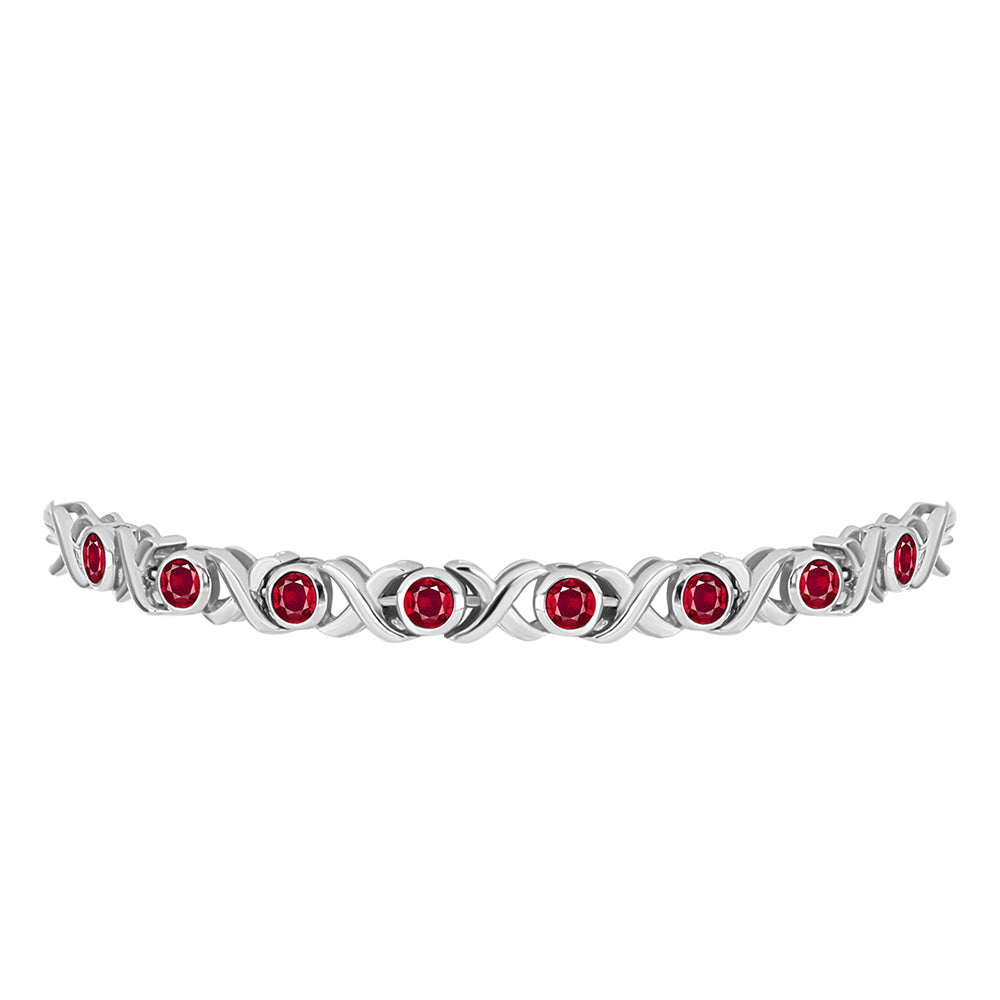 Pulsera de Plata con Rubí de Madagascar