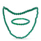 Conjunto Pepita con Calcedonia Verde ( Collar +Pulsera )