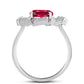 Anillo de Plata con Rubí de Madagascar y Topacio Blanco