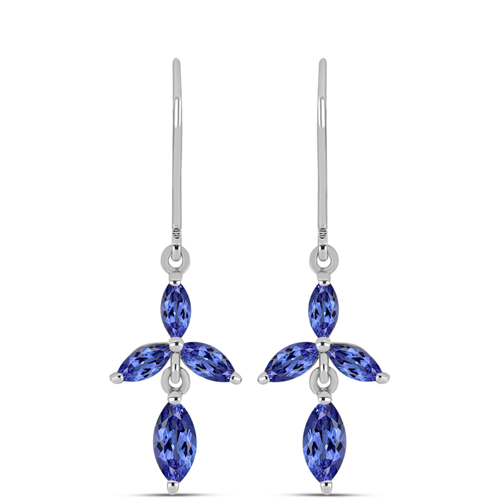 Pendientes de Plata con Tanzanita