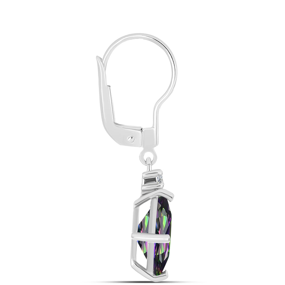 Pendientes de Plata con Topacio Místico y Topacio Blanco 2 