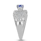 Anillo de Plata con Tanzanita y Topacio Blanco
