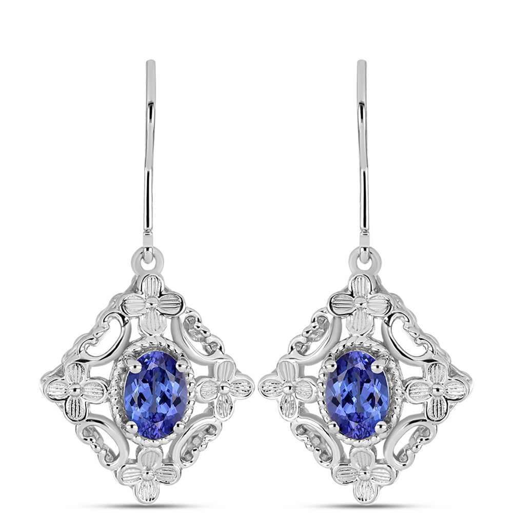 Pendientes de Plata con Tanzanita 1 
