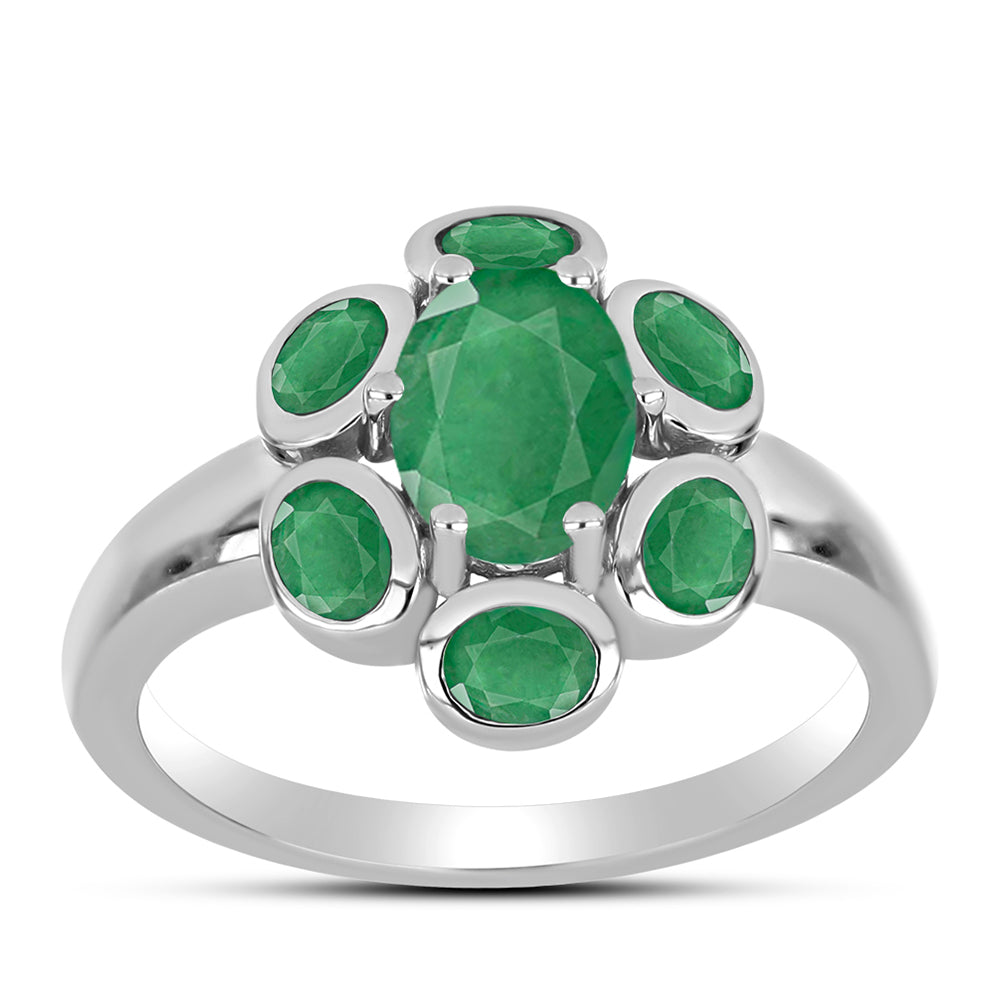 Anillo de Plata con Esmeralda de Brasil 3 
