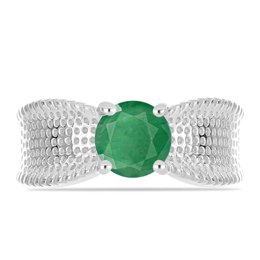 Anillo de Plata con Esmeralda de Brasil