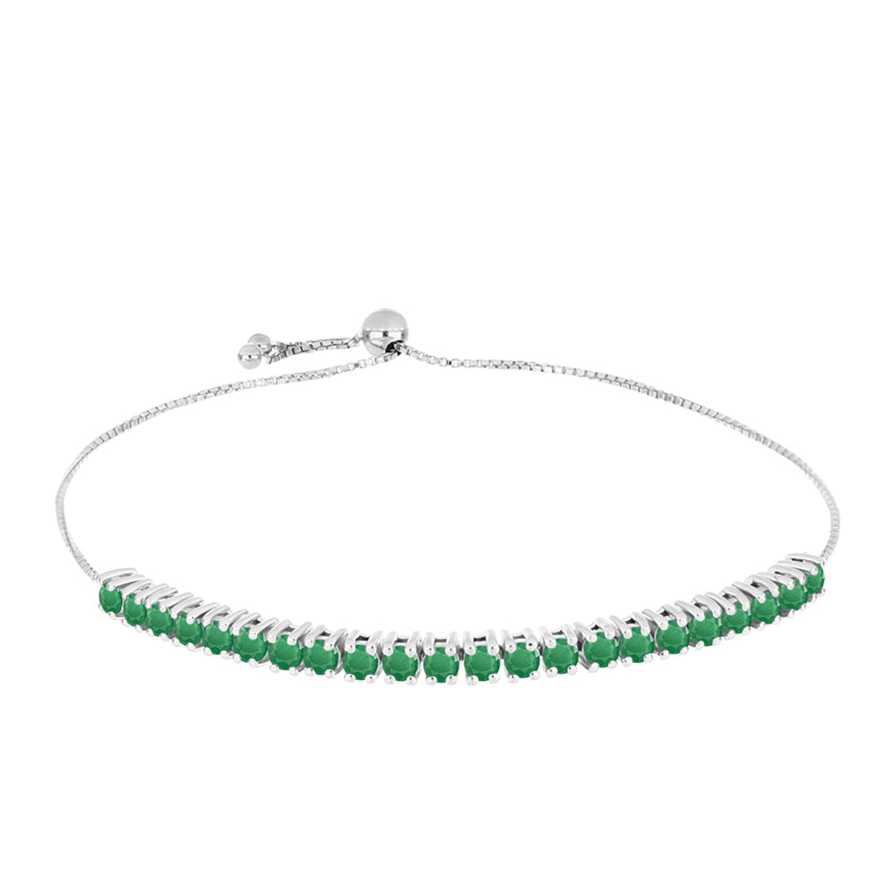 Pulsera de Plata con Esmeralda de Brasil 1 