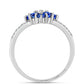 Anillo de Plata con Zafiro Azul Australiano y Topacio Blanco
