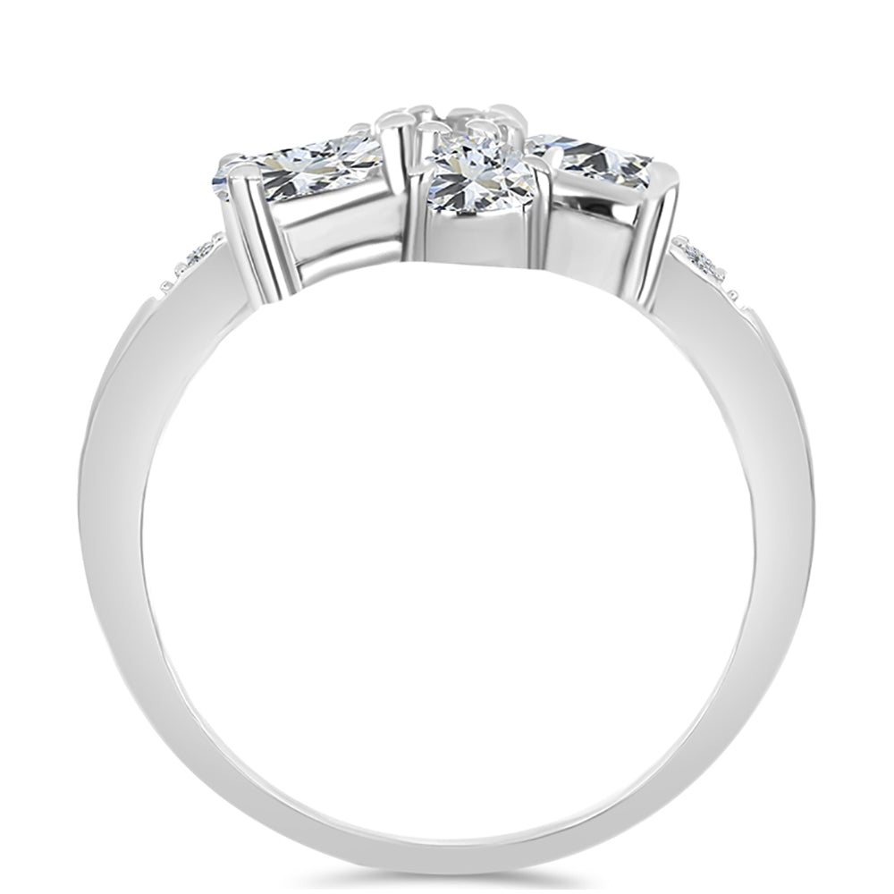 Anillo de Plata con Peridoto de Changbai y Topacio Blanco