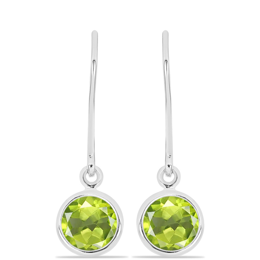Conjunto de Plata con Peridoto de Changbai y Piedra Lunar Arco Iris ( Pendientes ) 4 
