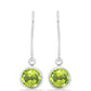 Conjunto de Plata con Peridoto de Changbai y Piedra Lunar Arco Iris ( Pendientes )