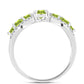 Anillo de Plata con Peridoto de Changbai y Topacio Blanco