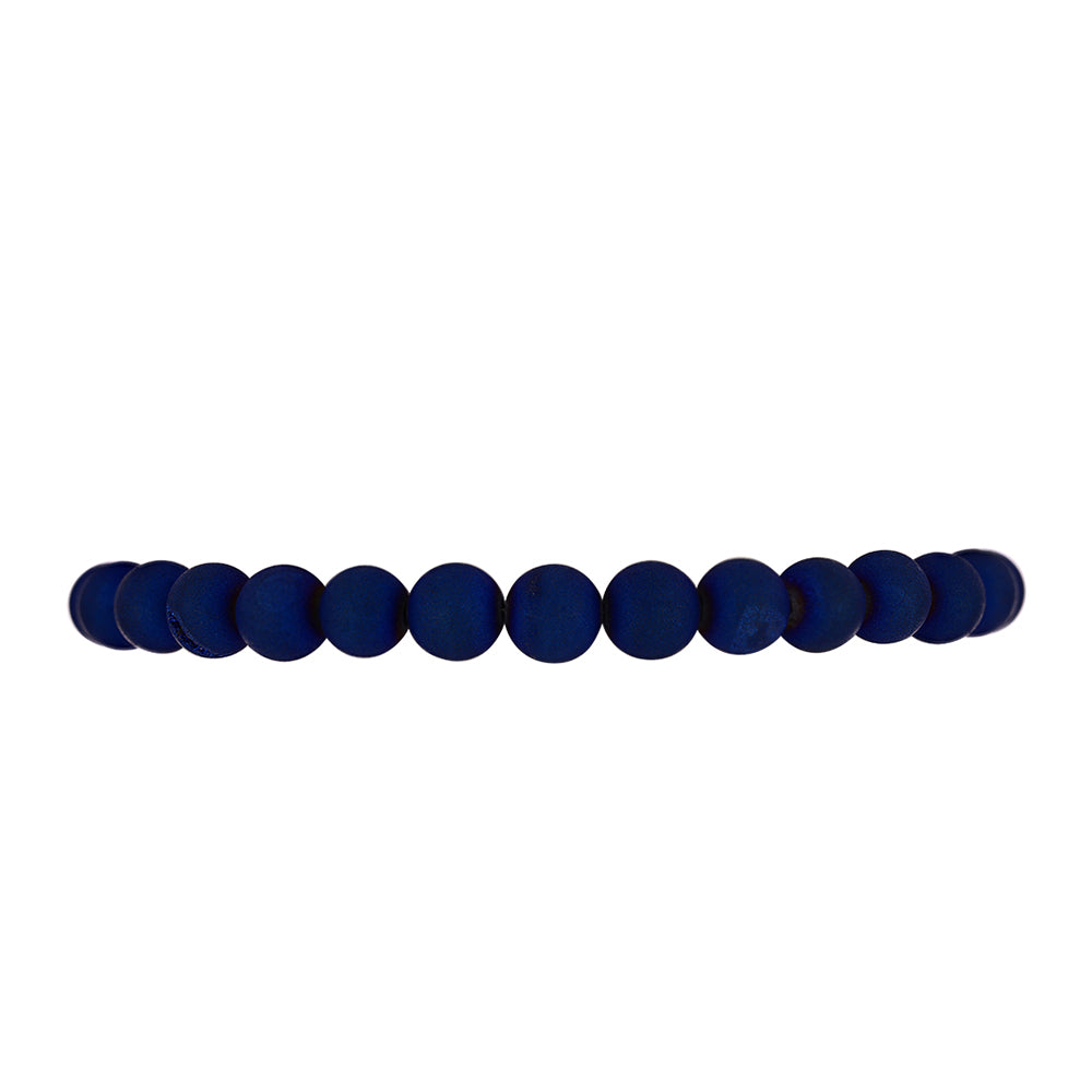 Pulsera de Plata Bañada en Oro con Drusa Azul 2 