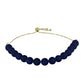 Pulsera de Plata Bañada en Oro con Drusa Azul