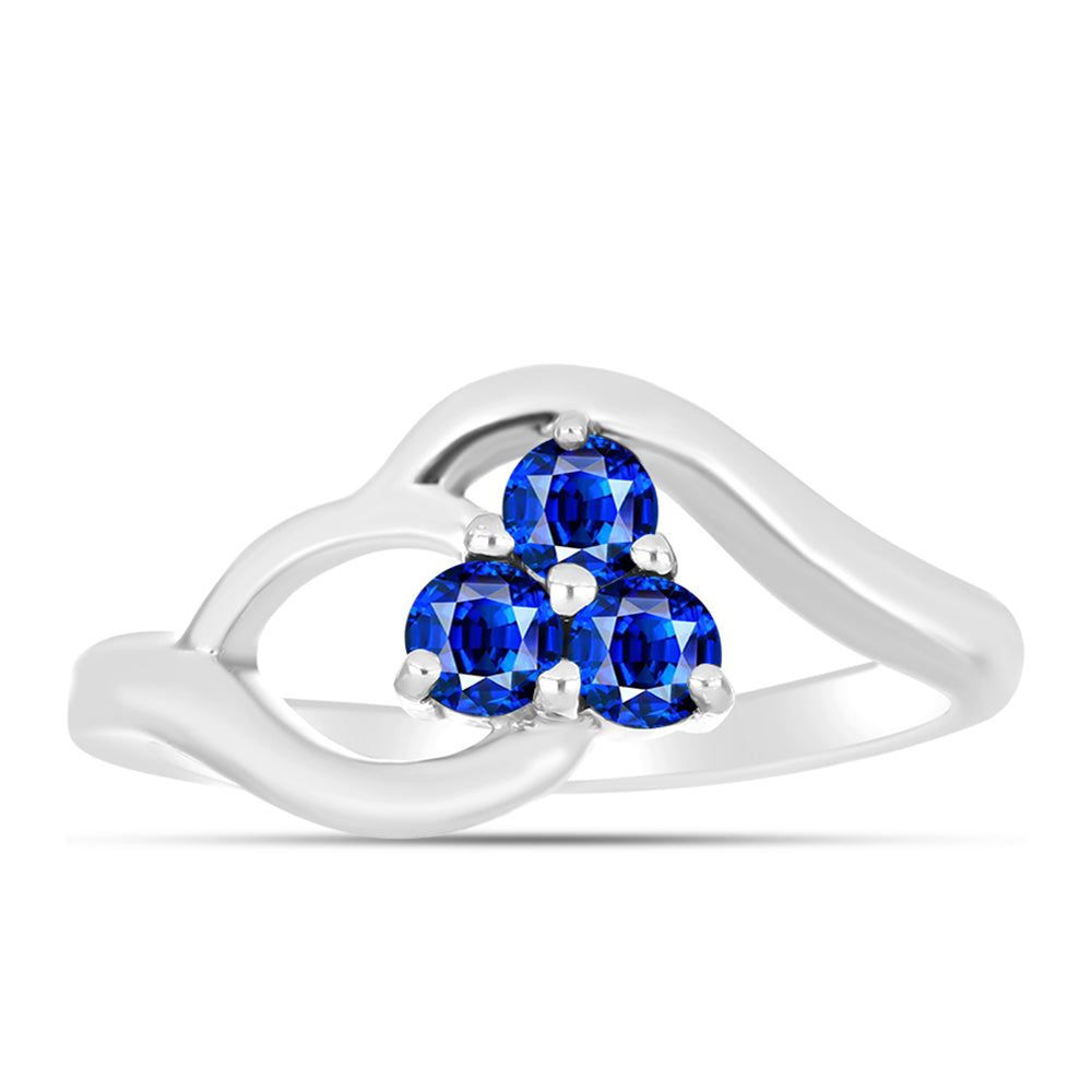Anillo de Plata con Zafiro Azul Australiano 1 