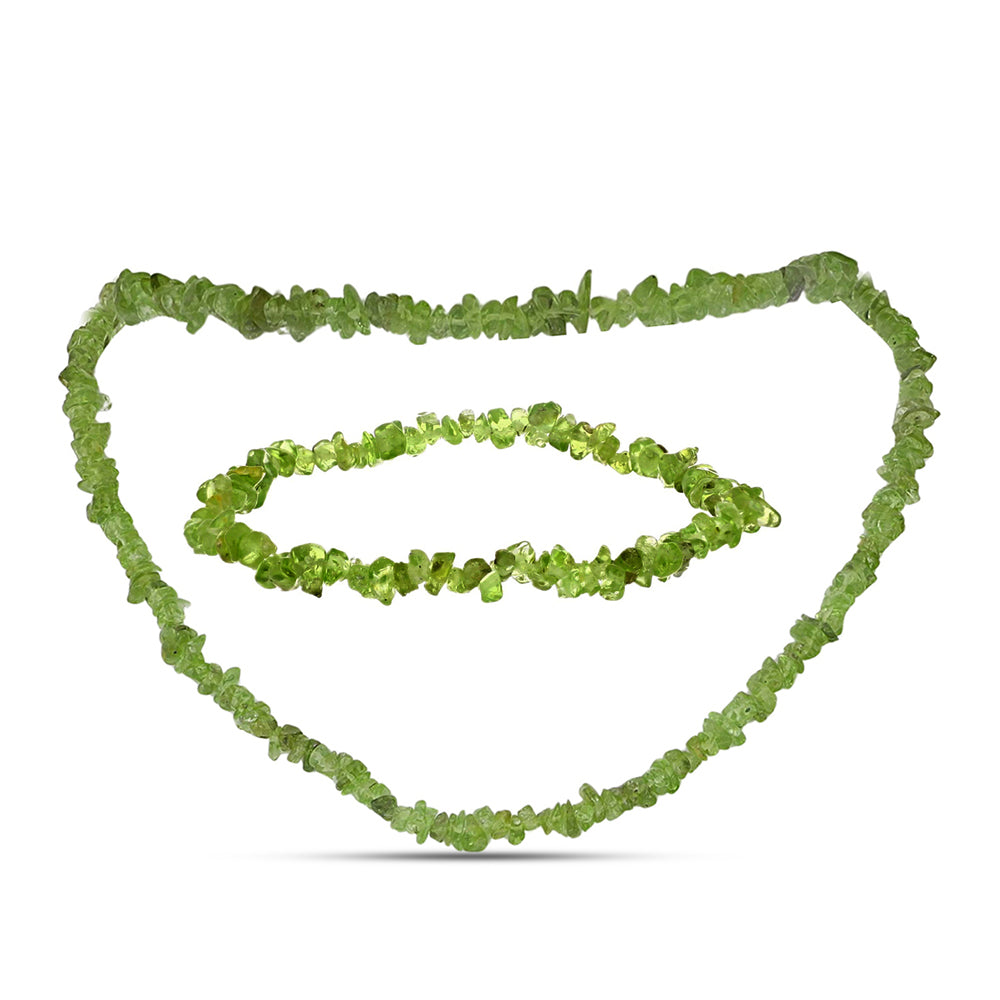 Conjunto Pepita con Peridoto de Changbai ( Collar +Pulsera )