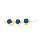 Broche de Plata Bañada en Oro con Drusa Azul