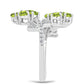 Anillo de Plata con Peridoto de Changbai y Topacio Blanco