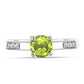 Anillo de Plata con Peridoto de Changbai y Topacio Blanco