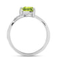 Anillo de Plata con Peridoto de Changbai y Topacio Blanco