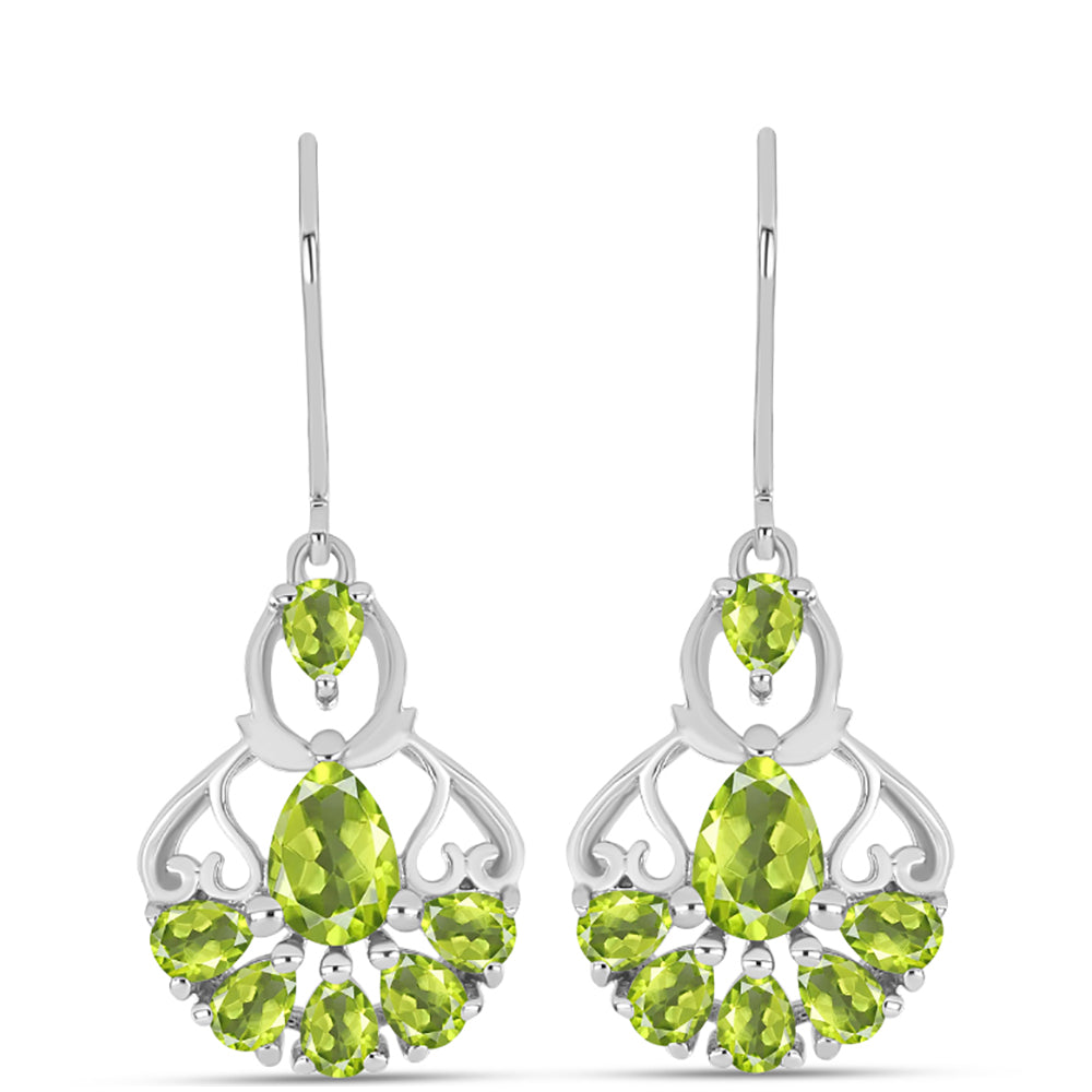 Pendientes de Plata con Peridoto de Changbai 1 