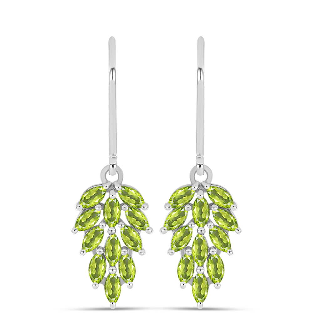 Pendientes de Plata con Peridoto de Changbai 1 