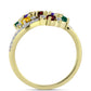 Anillo de Plata Bañada en Oro con Amatista de Marruecos y Citrino de los Montes Urales