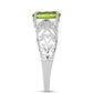 Anillo de Plata con Peridoto de Changbai