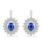 Pendientes de Plata con Zafiro Azul Australiano y Topacio Blanco