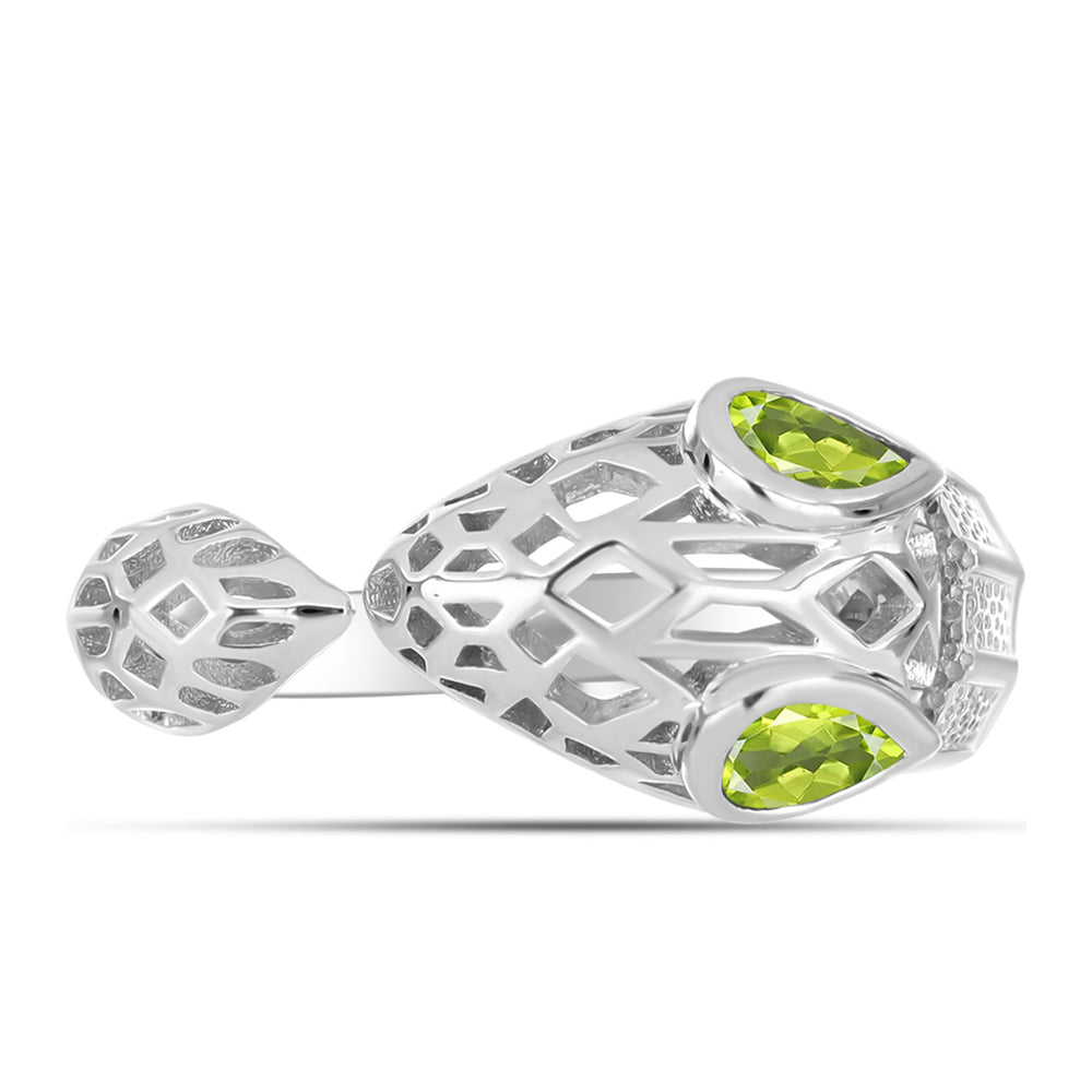 Anillo de Plata con Peridoto de Changbai 2 