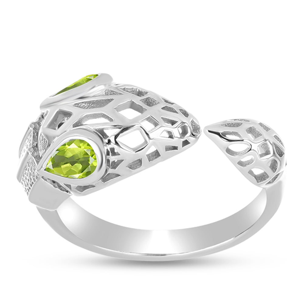 Anillo de Plata con Peridoto de Changbai