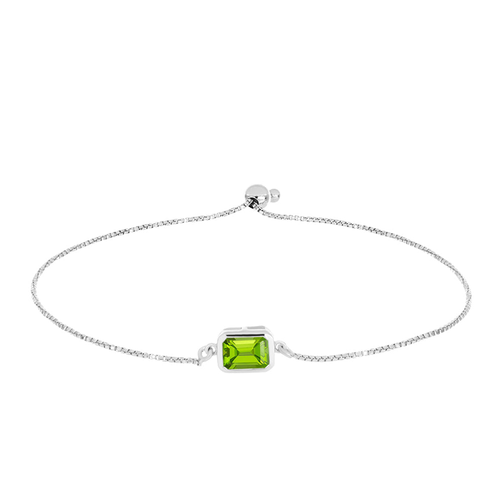 Pulsera de Plata con Peridoto de Changbai 1 