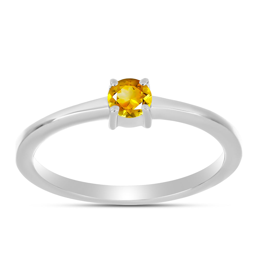 Anillo de Plata con Citrino de los Montes Urales 3 