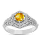 Anillo de Plata con Citrino de los Montes Urales