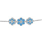 Pulsera de Plata con Topacio Azul Suizo y Topacio Blanco