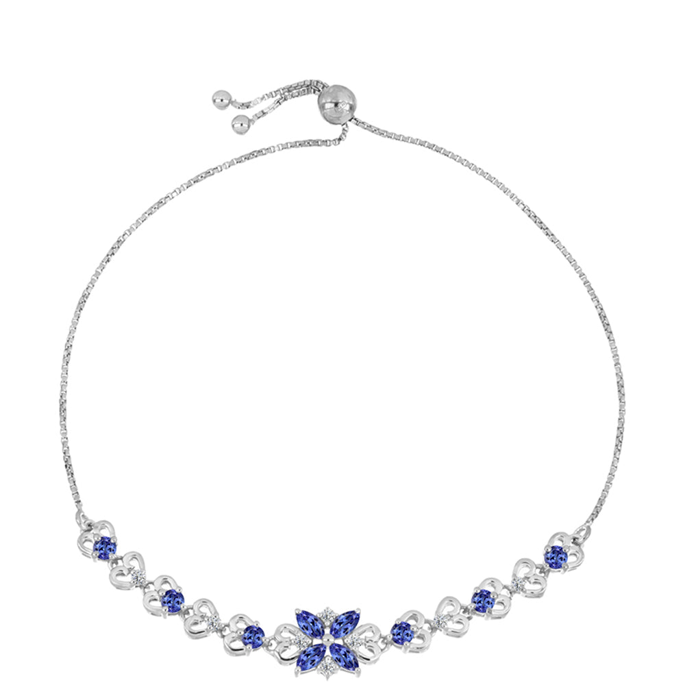Pulsera de Plata con Tanzanita AAA 1 