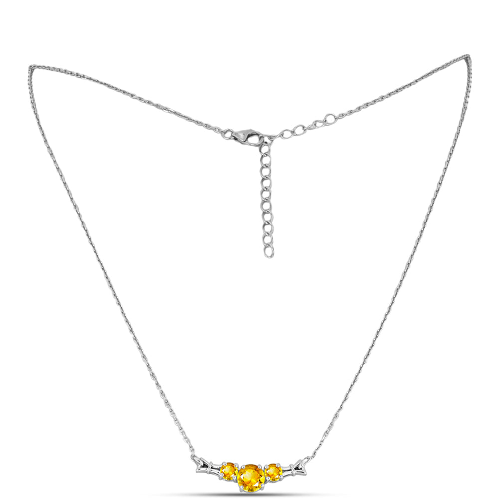 Collar de Plata con Citrino de los Montes Urales 1 