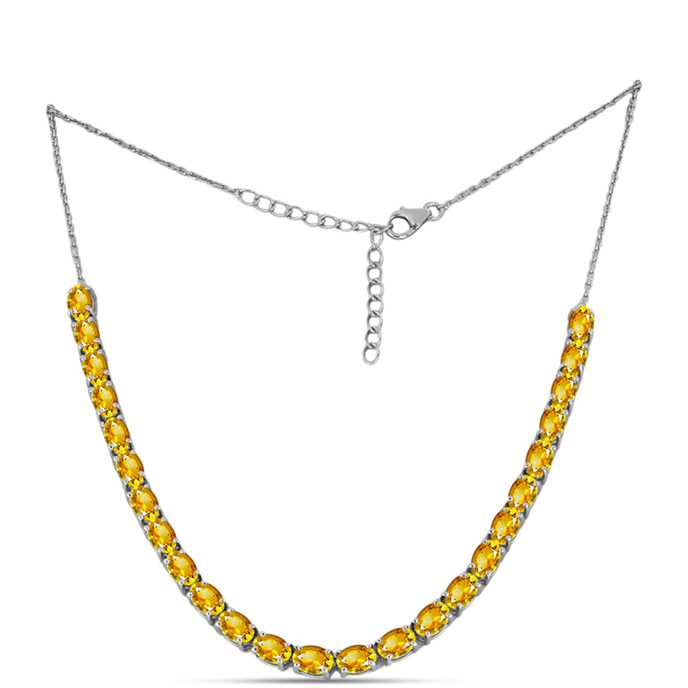 Collar de Plata con Citrino de los Montes Urales 1 